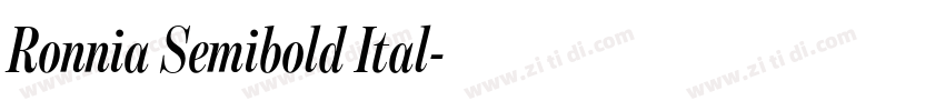 Ronnia Semibold Ital字体转换
